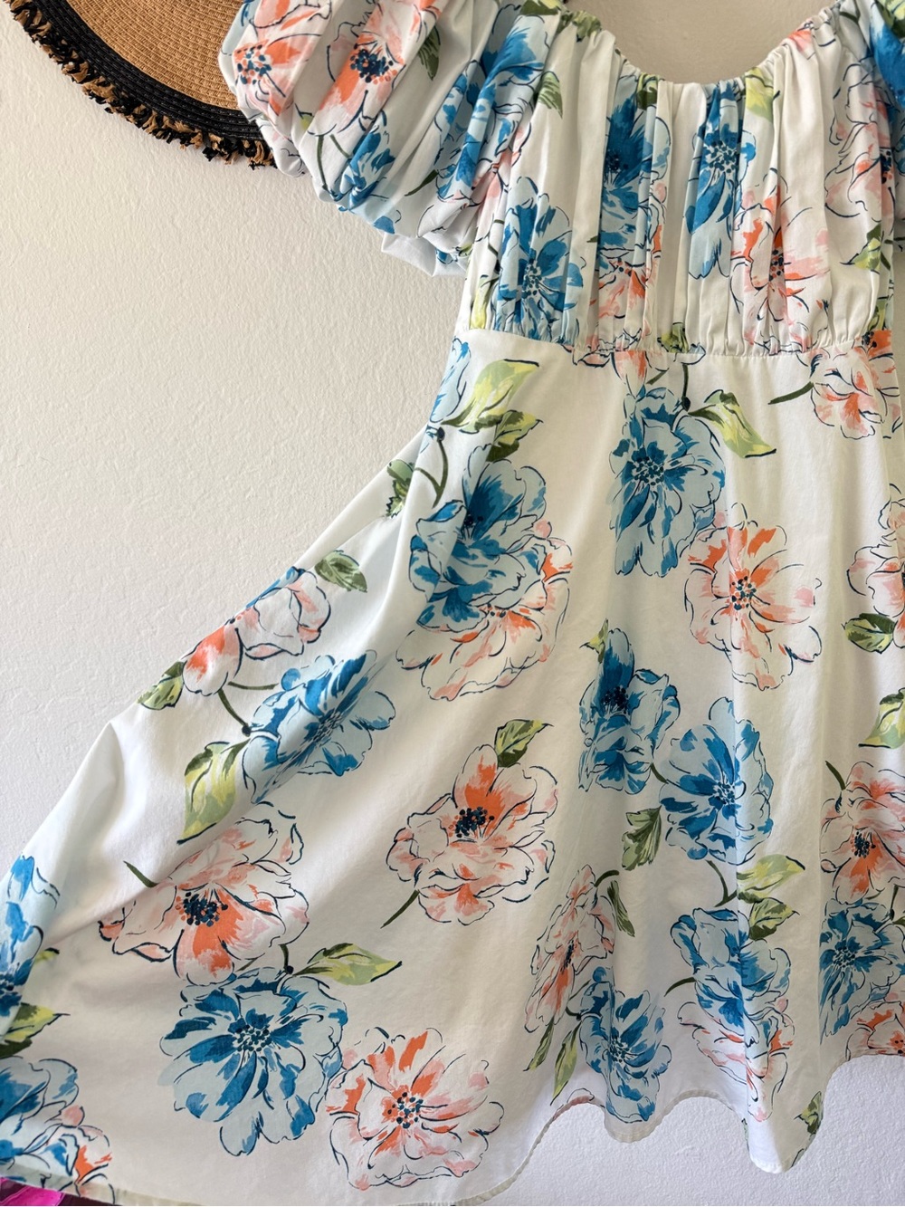 Abercrombie & Fitch Ruched Puff Sleeve Mini Dress Size XS Tall - Picture 14 of 15
